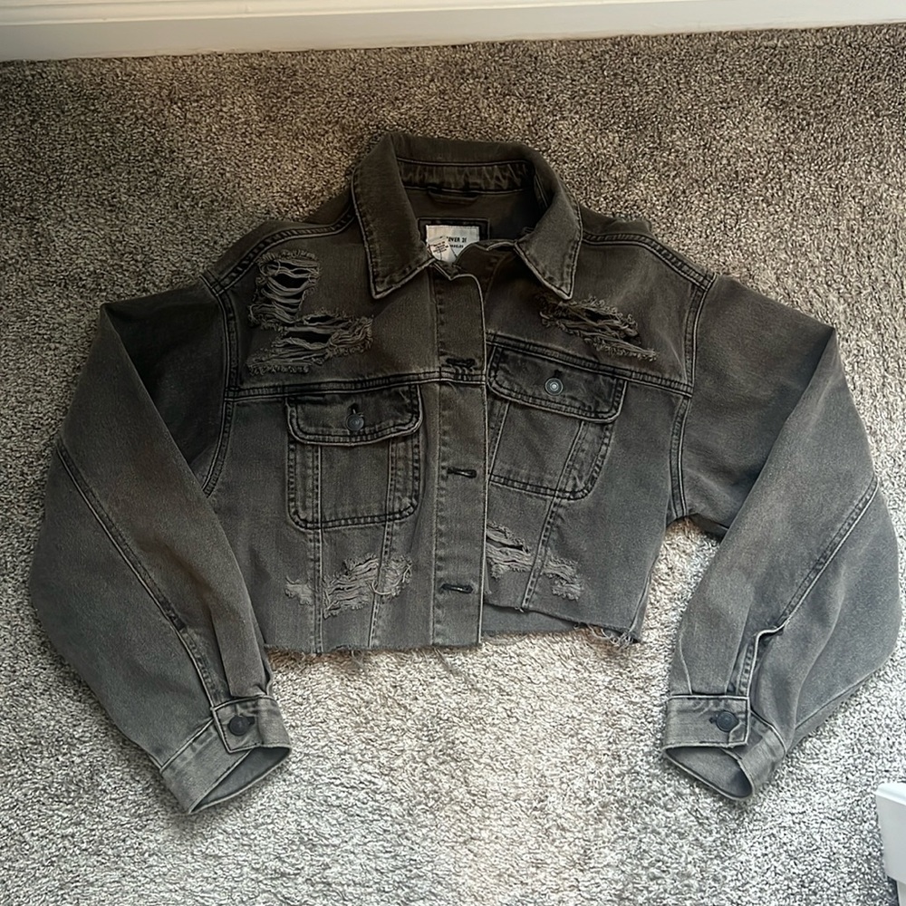 cropped denim jacket